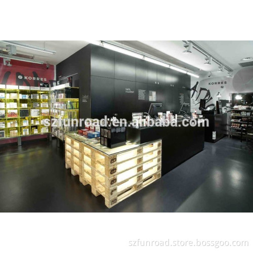 Cosmetic Retail Shop Free Standing Display Showcase